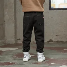 Одежда для мальчиков; бархатные брюки; детские брюки; спортивные брюки; Новинка года; Стильные Теплые плотные брюки на осень и зиму