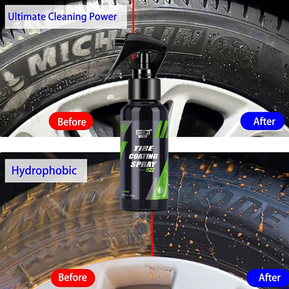 Car Tire Shine Coating Plastic Rubber Wheel Restorer Agent Tyre Polishing  Brightener AIVC 300ml Auto Gloss Spray Car Detailing - AliExpress