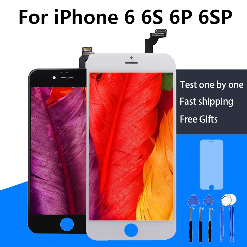 Скидка Высокое качество AAA для iPhone 6S 6 Plus ЖК дисплей экран 3D сенсорный дигитайзер сборка Замена Pantalla для iPhone 6S Plus ЖК
