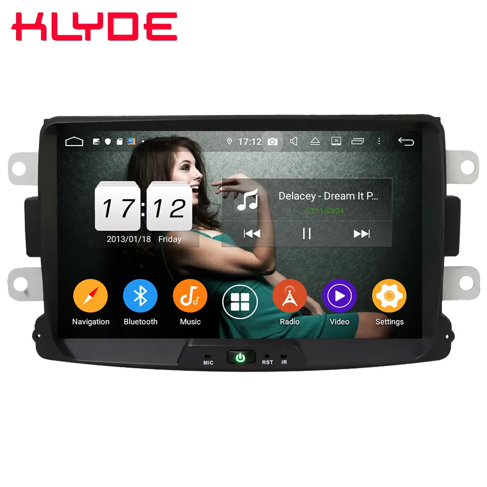 Klyde 4G Android 10 Восьмиядерный 4 Гб ОЗУ 64 ПЗУ автомобильный DVD плеер радио GPS Glonass для