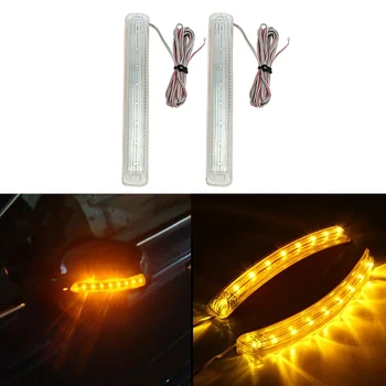 

2 PCS Amber 9LED 12V Car Rear View Mirror Side Turn Signal Indicator Lamp