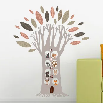 

100*120cm Cartoon Animals Tree Wall Stickers Creative Mural Art Home Decor for Kids Room Boys Girls Children Bedroom Wall Decals