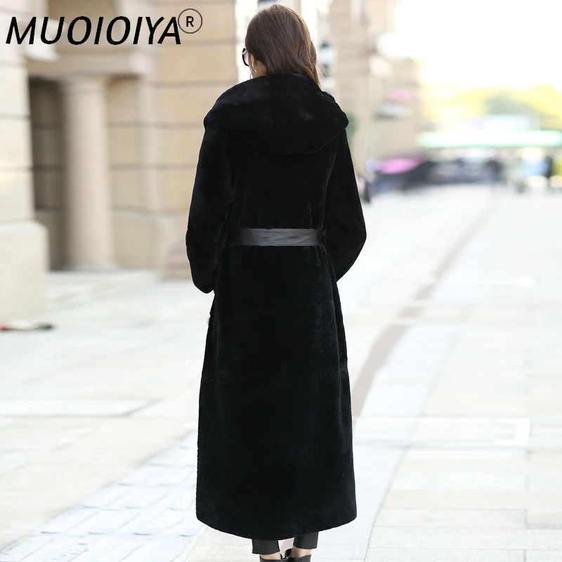 Luxury Double Faced Fur Coat Female Natural Sheep Shearling Coats Winter Jacket Women Genuine Leather MY3995 | Женская одежда
