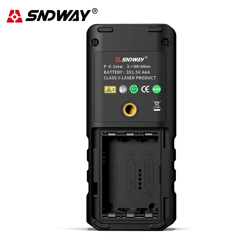 Sndway electronic roulette laser rangefinder 40m 50m 70m 100m 120m laser distance meter digital trena lazer measure range finder