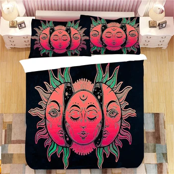 

Moon face 3D Printed 3pcs Bedding Set Duvet Cover Bed Cover Set Bedspreads Home Textiles