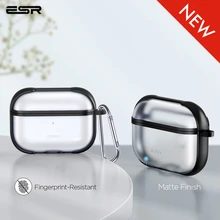 ESR противоударный чехол для AirPods Pro с брелком для ключей, защитный чехол для AirPods 3, прозрачный чехол, черный, зеленый, синий