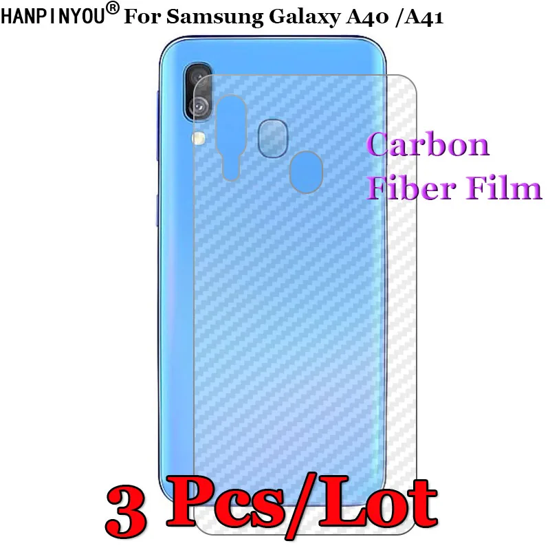 3 шт./лот для Samsung Galaxy A40 / A41 3D противоскользящая прозрачная углеволоконная