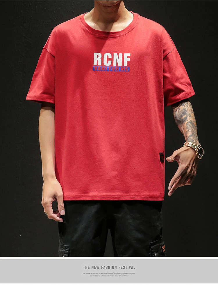 Nice Summer T-Shirts Men Letter Printed Short Sleeve TShirt Men Tee Shirt Men Vogue Fashion Round Neck T Shirt Men