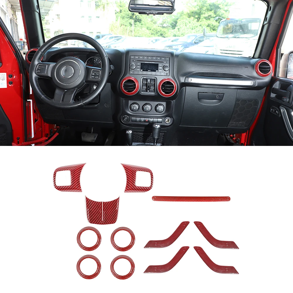 Полный комплект для украшения интерьера комплекты накладок Jeep Wrangler JK 2011 2012 2013 2014