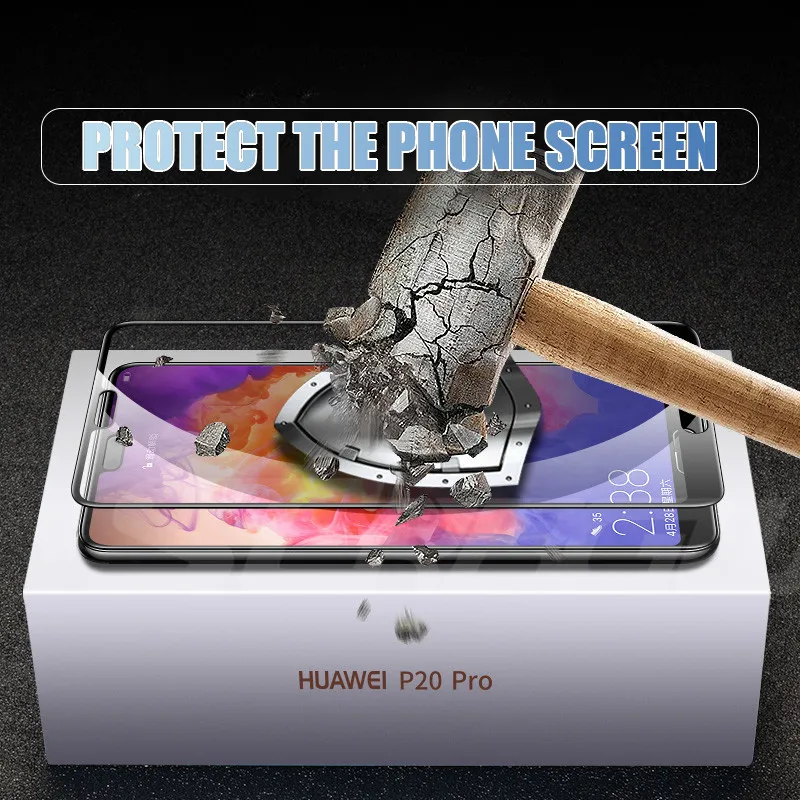 9D полное покрытие из закаленного стекла для huawei P20 Pro P10 P9 Lite Plus P Smart Защитная пленка для экрана