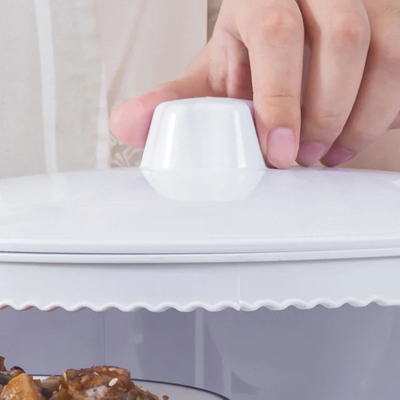 Food Insulation Covers 1/2/3 Layer Transparent Stackable Dustproof Leftovers Food Storage Box Container Kitchen Organization