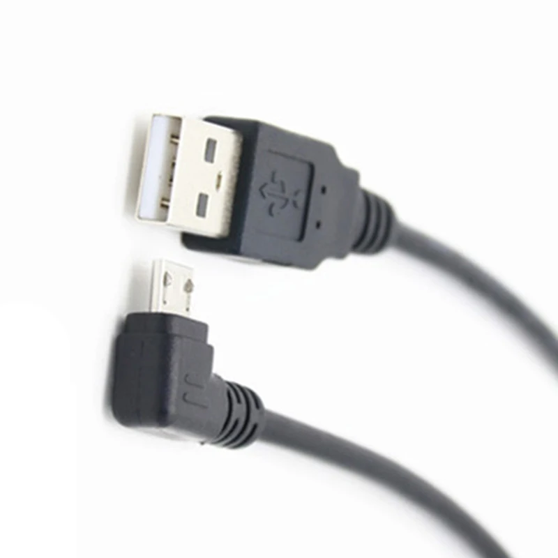 USB 2,0 штекер для мини-usb B Тип 5pin 90 градусов прямоугольный Мужской кабель для передачи данных 0,25 м/0,5 м/1 м/1,5 м