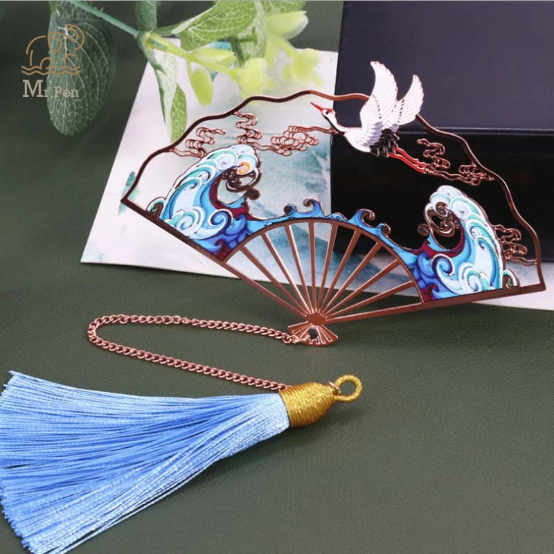 Feechee Creative Stationery Crane Bookmark Creative Brass Bookmark with Tassel & Gift Box for Book Lovers Readers Feechee Creative Stationery Crane Bookmark Creative Brass Bookmark with Tassel & Gift Box for Book Lovers Readers
