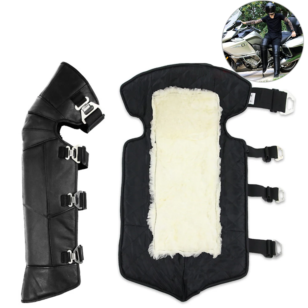 Motorcycle Knee Pads, PU Leather Windproof Leggings Knee Pads, Windproof Warm Motorcycle Electric Car Warm Thick Care Car Store