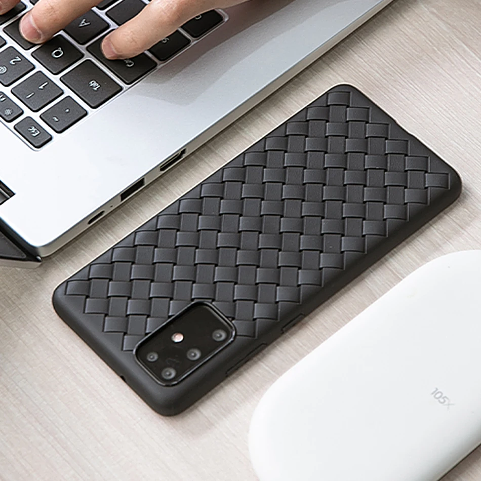 

Capa For Samsung Galaxy S20 Plus Case Luxury Grid Weaving Slim soft Protective back cover case for samsung galaxy S20 Ultra S20