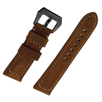 

Leather Watch Band Strap for Samsung Galaxy Watch 22Mm Universal Quick Replacement Straps Brown