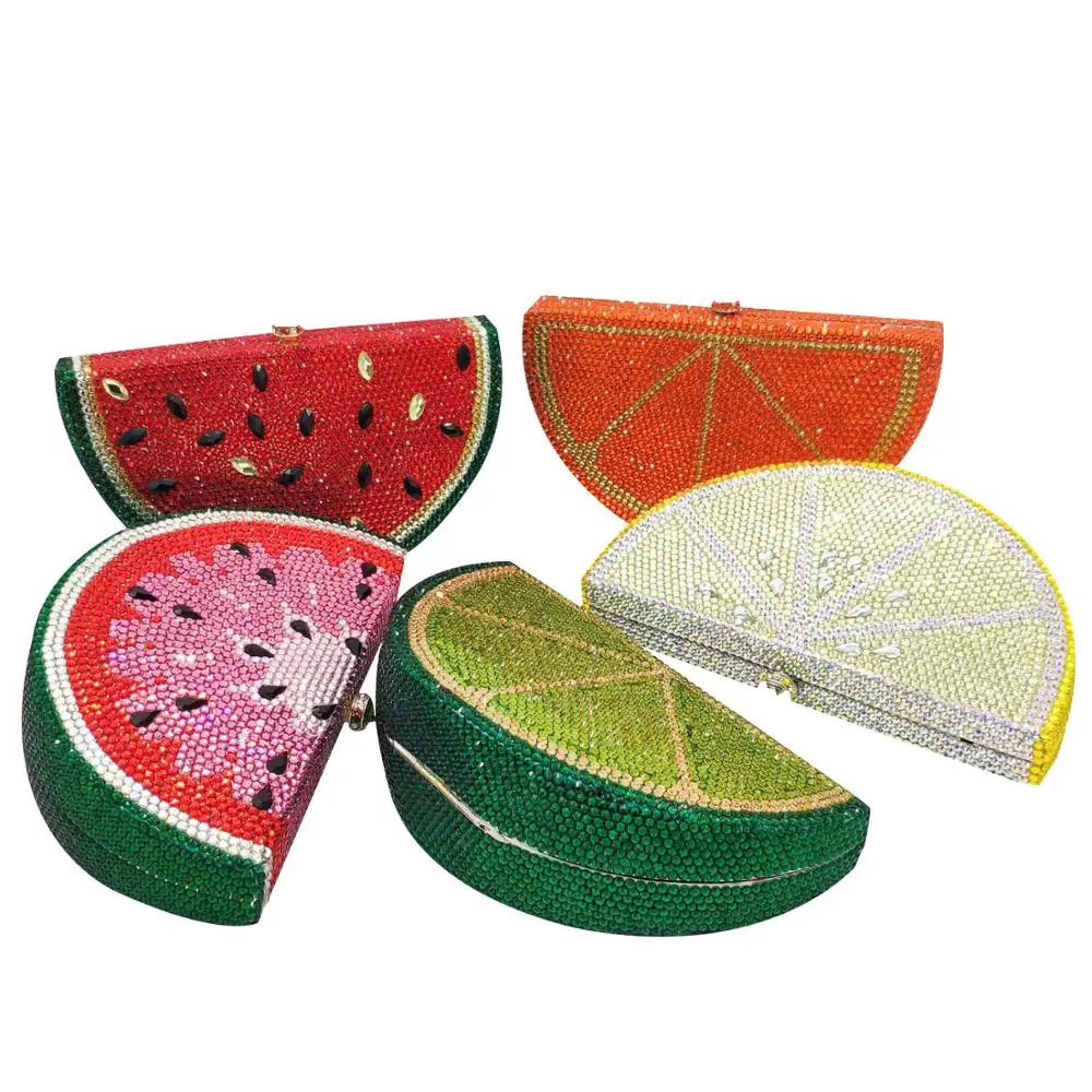 Butik Fgg Fashion Buah Semangka Dompet Tangan Crystal Clutches Wanita Malam Tas Tangan Berlian Bridal Pesta Pernikahan Dompet Aliexpress