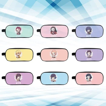 

1Pcs Anime Demon Slayer: Kimetsu No Yaiba Pencil Bag Polyester Students Pencil Bag Wallet Storage Bag Learning Supplies