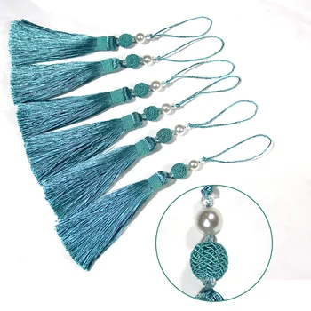 

1Pc Gold Tassel Hanging Pendant Decorative Curtains Accessories Key Tassels For Curtain Tieback DIY Craft Tassel Fringe Trim