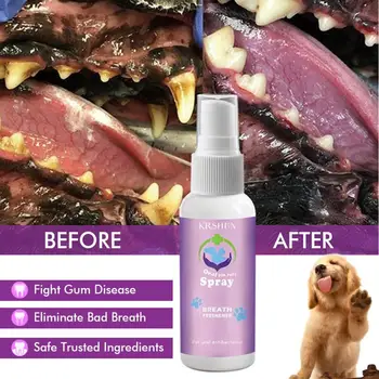 

Dropshipping! Pet Dog Breath Freshener Pet Teeth Breath Cleaning Freshener Dog Cat Dental Spray Care Cleaner Pet Supplies Tslm2