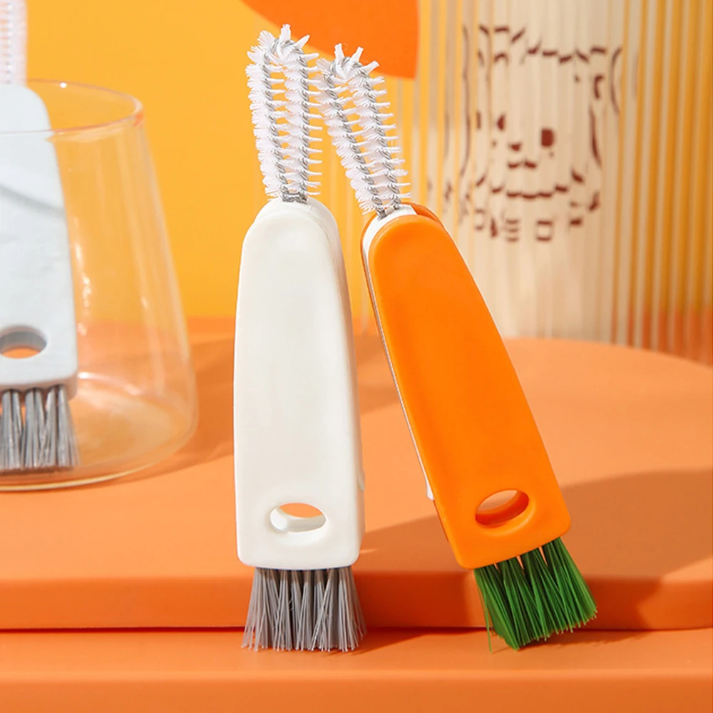 New U-shaped Cup Rim Cleaning Brush Multifunctional Mini Groove Gap Cleaner  Brush Rotatable Bottle Cup Details Clean Tool 3-in-1 - AliExpress