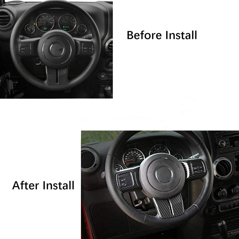 Автомобильные накладки на руль, прочные декорации, наклейки для Jeep Wrangler 2011- JK Unlimited Patr
