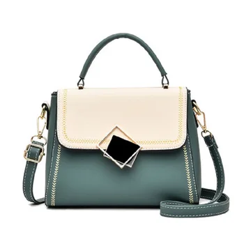 

Autumn and winter new small square bag 2020 wild square buckle contrast color shoulder diagonal bag
