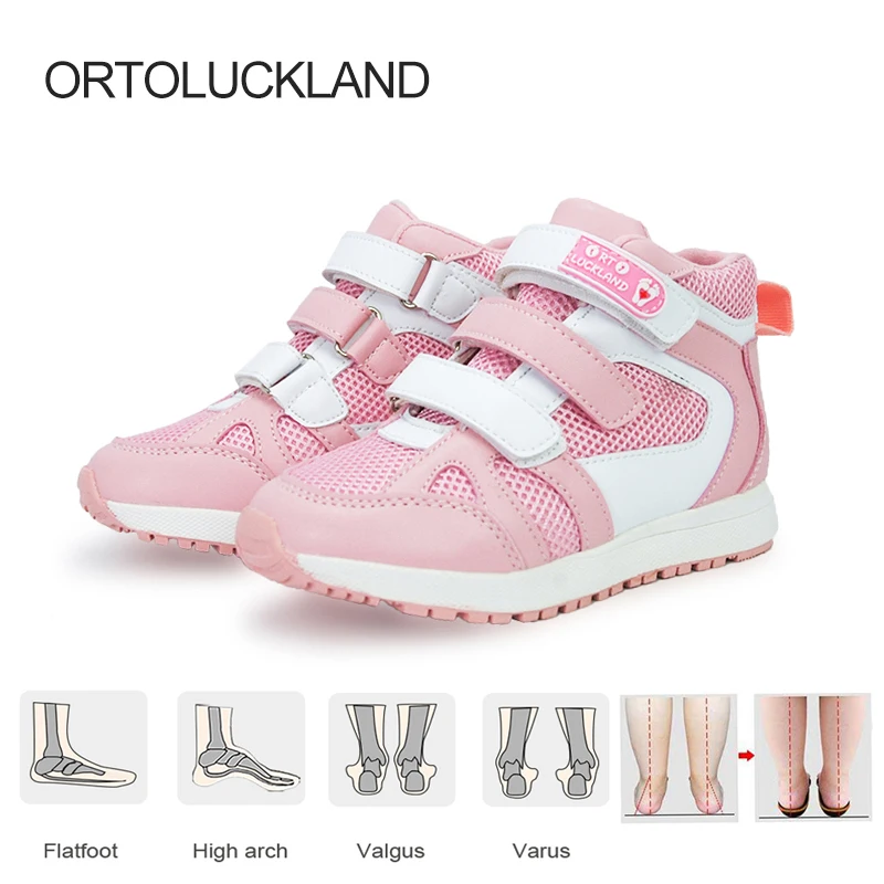 

Children Sport Shoes High-top Sneakers for Boys Girls Orthopedic Arch Support Shoes Strong Backdrop Anti-slip Casual Shoes 2020