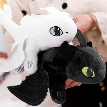 

35cm Toothless light Fury How to Train Your Dragon 3 Toys Anime Figure Night Fury Dragon Plush Doll Toys Toys For Children Kids