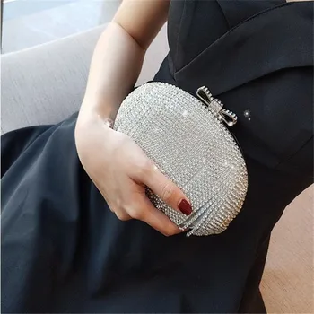 

17x10CM New Clutch Bag Evening Bag Diamond Female Hand Bag Women Messenger Bags Chain Banquet Tassel Bag a5585