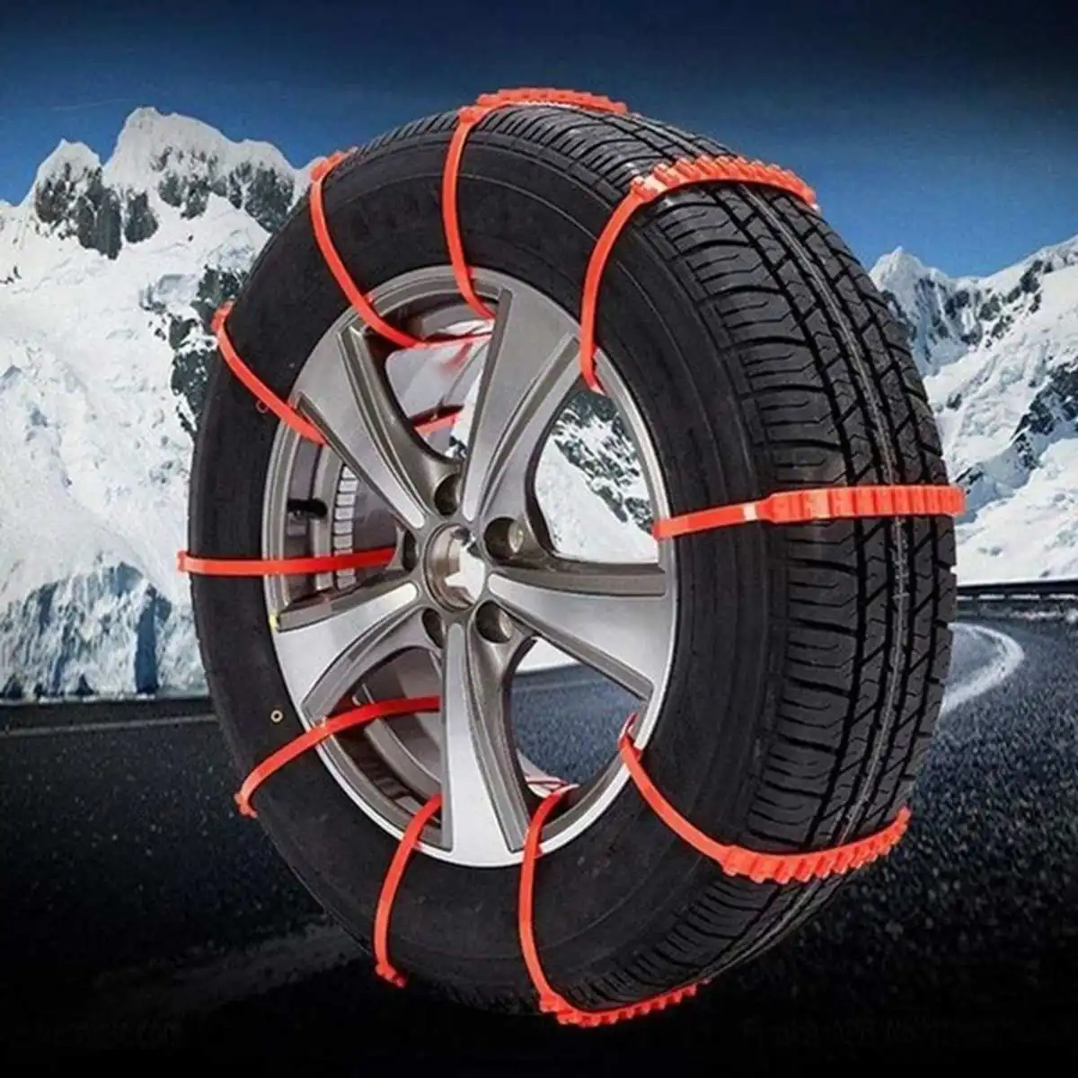 10x900 мм Автомобильный нескользящий ремень для снежной шины противоскользящие цепи для шин цепи для снежной шины Кабельные ремни подходят для шин для снега и дождя зимний инструмент