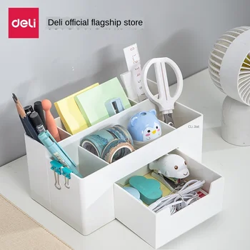 

DELI Pen Box Desktop Creative Student Stationery Office Supplies Ins Children Multifunctional Pen Barrel