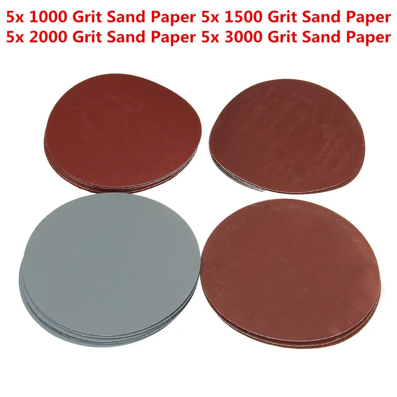 Grit1000/1500/2000/3000 Sand Paper Sanding Discs Sandpaper Hook Loop
