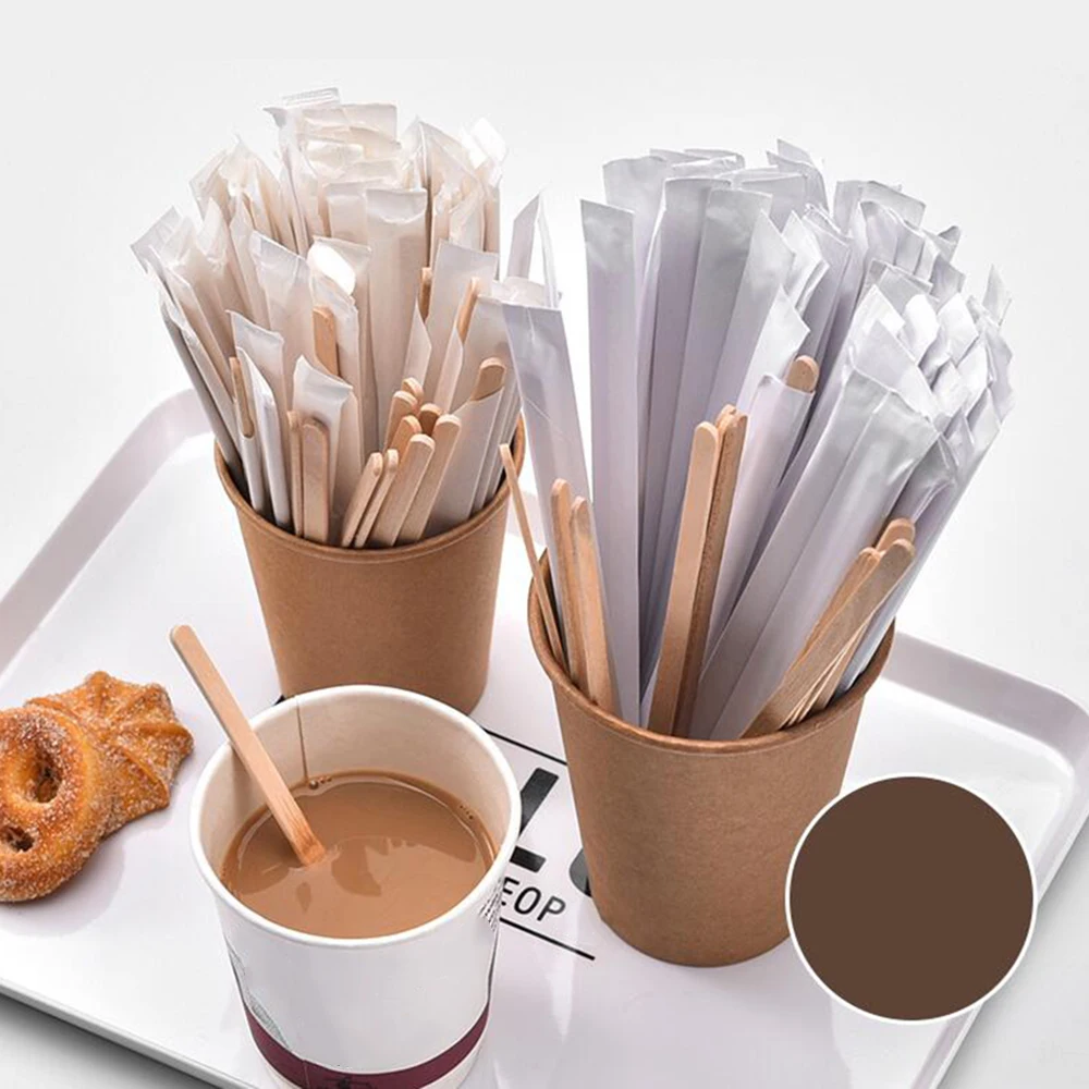

Single individually wrapped coffee stir stick wooden stick Disposable beverage stick 14 19CM100 stick