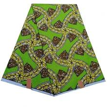 Лидер продаж высокое качество голландский вощеная ткань с Африканским узором зеленый цвет печати голландская восковая ткань для свадебное платье