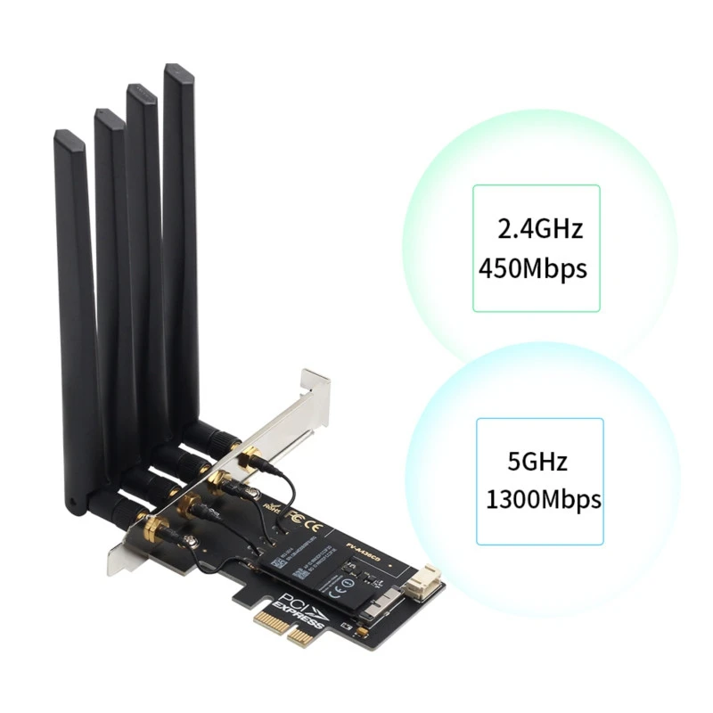 Двухдиапазонный адаптер PCIe Wifi для карт 1750 Мбит/с 802.11Ac bcm9360cd WiFi Bluetooth PCIE MacOS Hackintosh |