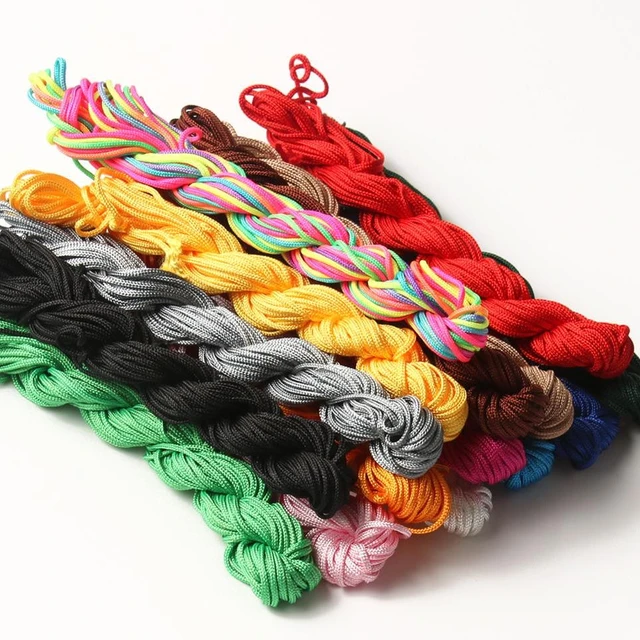 1mm 1.5mm Nylon Cord Rope Chinese Knot Macrame Cord Rope For Jewelry Making  DIY Shamballa Bracelet Jewelry Accessories - AliExpress