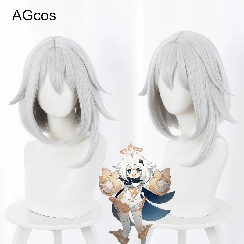 

AGCOS In stock Game Genshin Impact Paimon Cosplay Wig