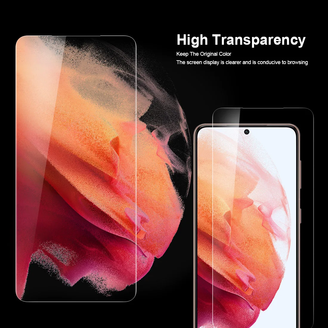 Screen Protector with Fingerprint Unlock for Samsung Galaxy S21 S21+ S21Ultra 5GUV Glass Film Full Cover 3DCurved Tempered Glass