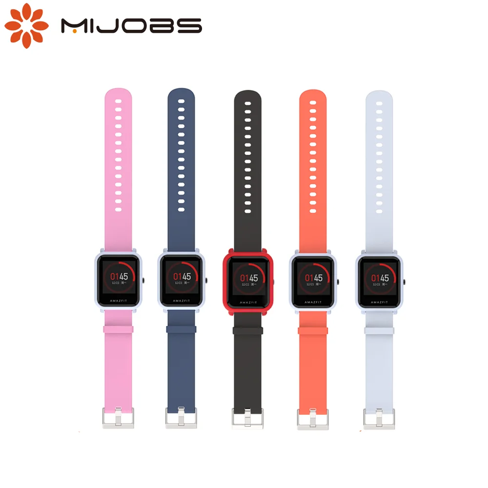 Mijobs 20 мм спортивный силиконовый ремешок на запястье для Xiaomi Huami Amazfit Bip BIT PACE Lite Youth
