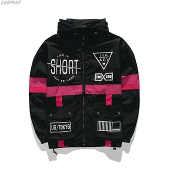 

Popular Outwear Man Fashion Anorak Drop Shipping Jacket Hip Hop Thin Windbreakers