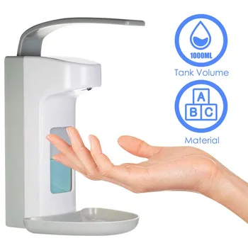 

1000ml Soap Dispenser Wall-Mounted Manual Shampoo Hand Sanitizer Liquid Dispenser Bottle Bathroom Kitchen Washing Shower#Y20