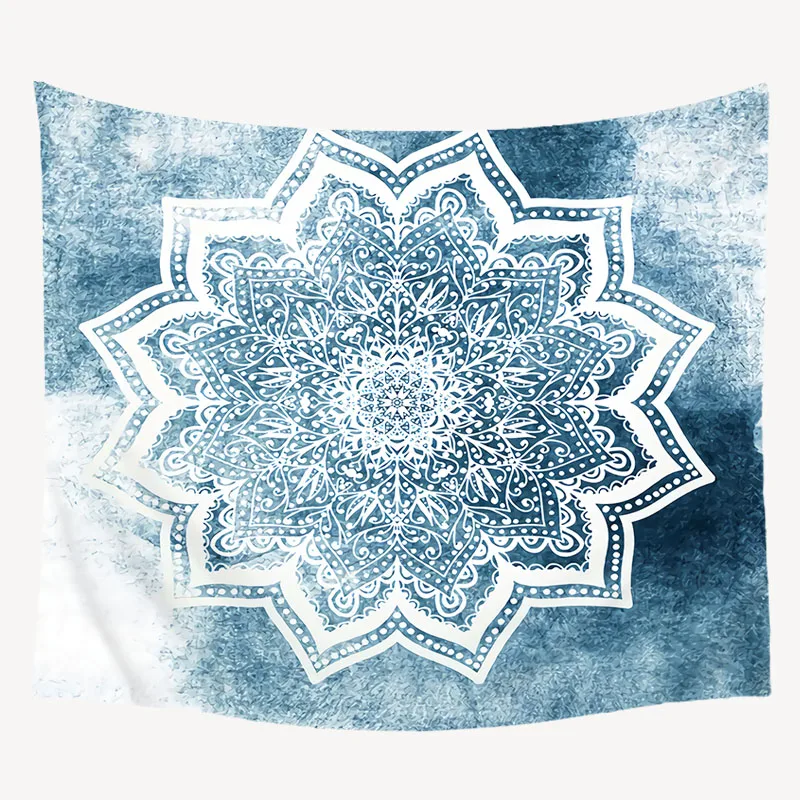 Большая Мандала индийский гобелен, настенный, богемное пляжное полотенце полиэстер тонкое одеяло покрывало для йоги коврик одеяло M13