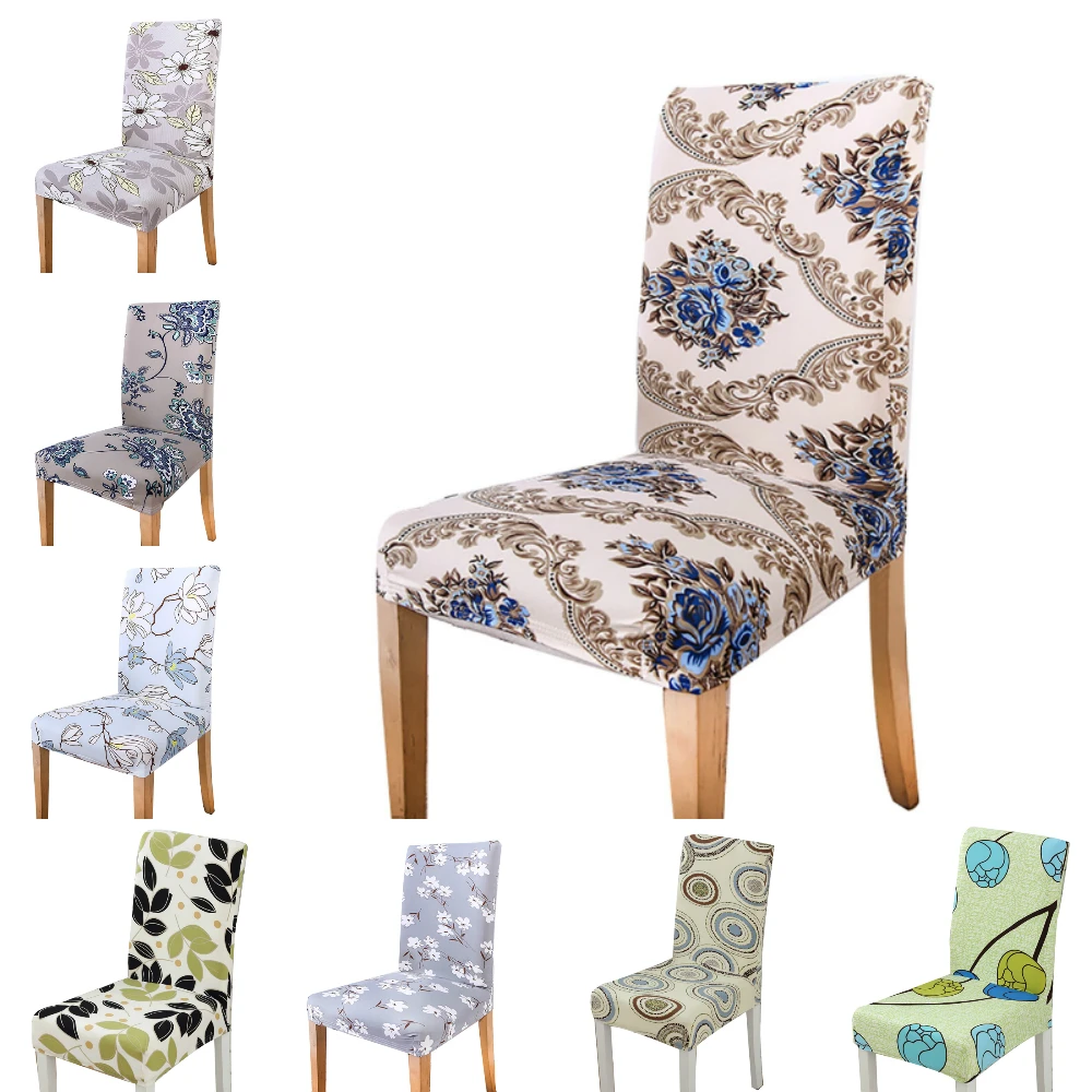 

Lychee Flower Pattern Chair Cover Stretch Elastic Chair Covers for Home Kitchen Wedding Birthday Party
