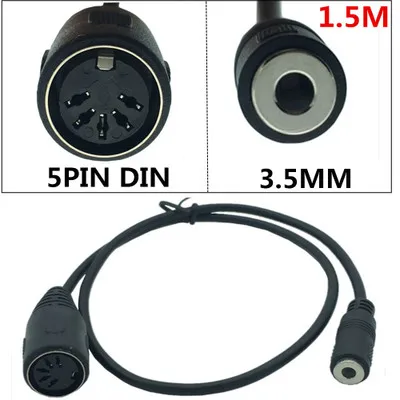 5 Pin DIN Женский 3 мм смартфон наушники AUX переходник со стерео разъемом входной