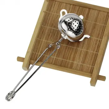 

200pcs Tea Strainer Stainless Steel Handle Tea Ball Tea Infuser Kitchen Gadget Coffee Herb Filter Diffuser F390
