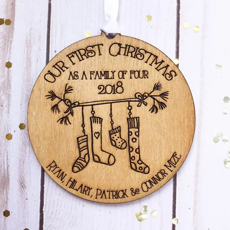 Our-First-Christmas-as-a-Family-of-Four-4-Personalized-Xmas-Ornament-Stockings-Growing-Family-Stocking (1)