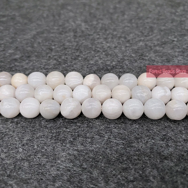 Круглые бусины Crazy Agates из натурального камня белого цвета нитка 15 дюймов 4 6 8 10 12 14