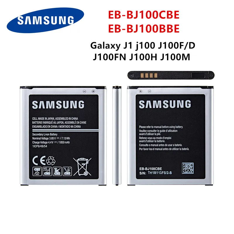 SAMSUNG оригинальная EB BJ100CBE BJ100BBE батарея 1850 мАч для Samsung Galaxy J1 J100 SM J100F J100FN J100H J100M | Аккумуляторы для мобильных телефонов -4000795426618
