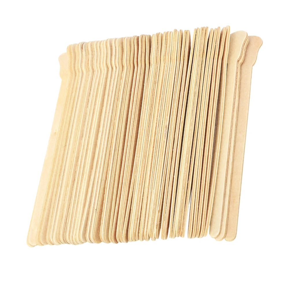 Lots 100 Pieces Professional Disposable Wooden Waxing Spatula Tongue Depressor Tattoo Wax Stick Medication Mixing Sticks